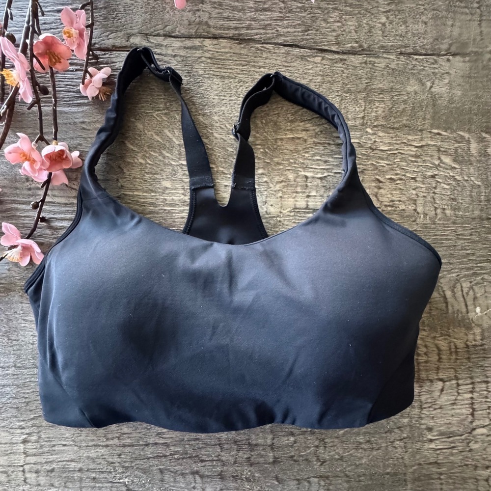 Lululemon Black Bra Black High Support Running Sports Bra 36D Adjustable Straps